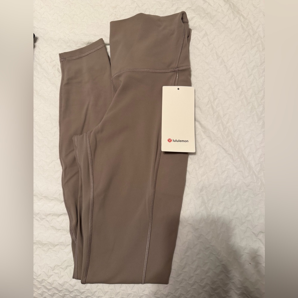 Lululemon Align HR Pant 28” Pockets in Warm Ash Grey NWT
